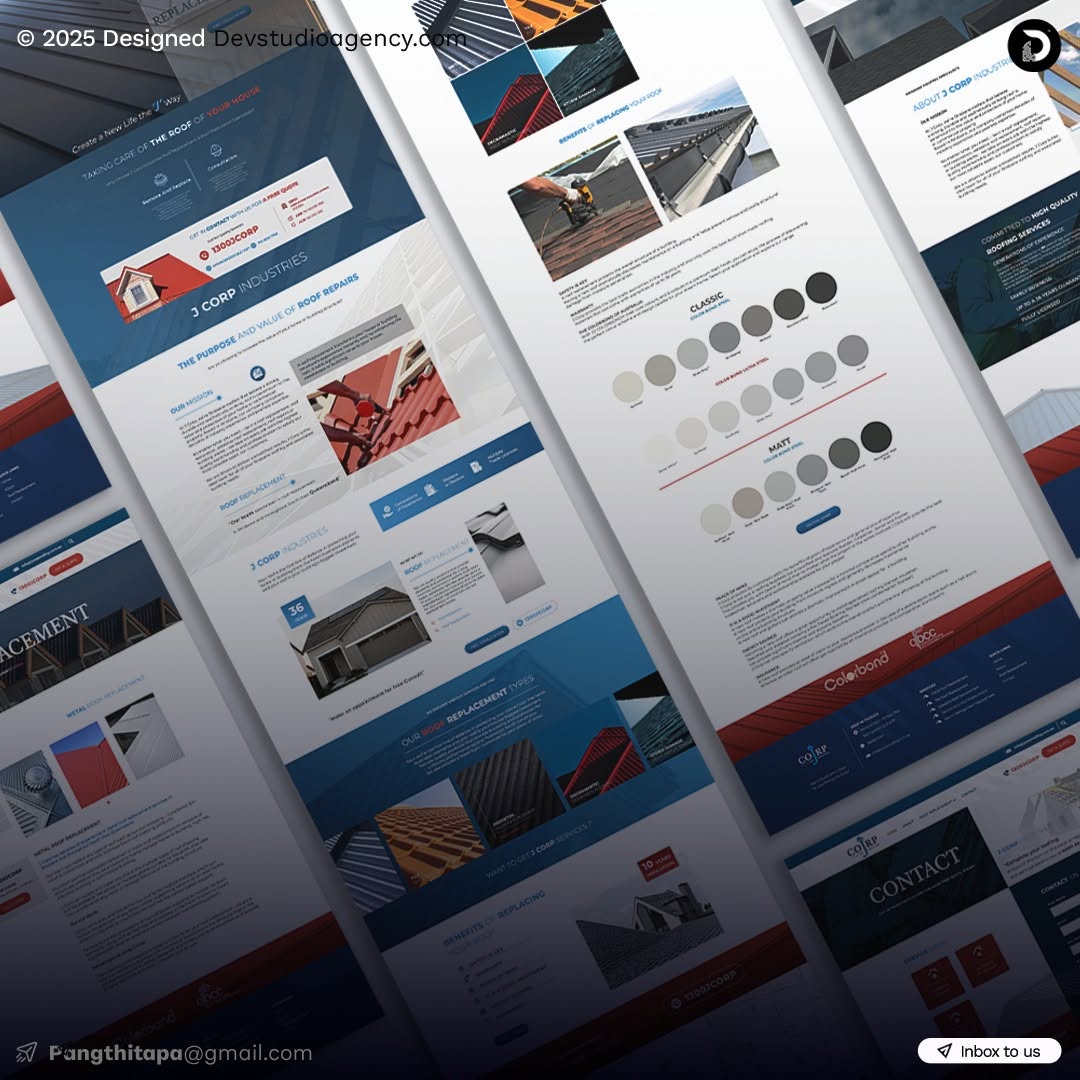 J Corp Industries roofing website