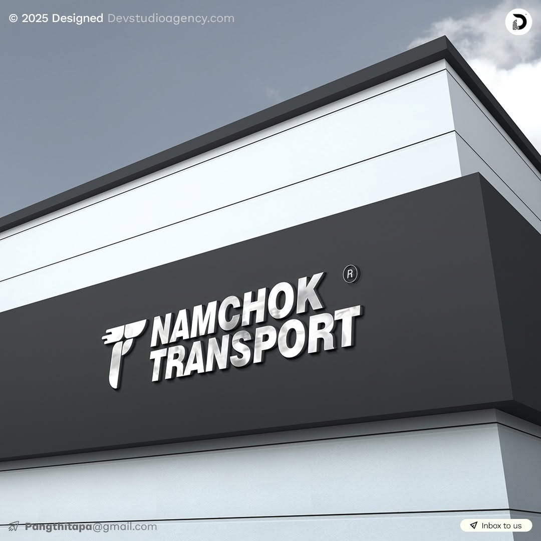 Namchok Transport building facade lettering